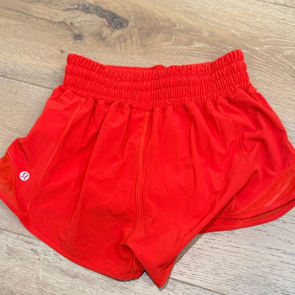 lululemon athletica Red High-Waist Running Shorts - Picture 2 of 2